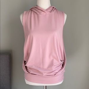 Kittenish Pink Sleeveless Hoodie